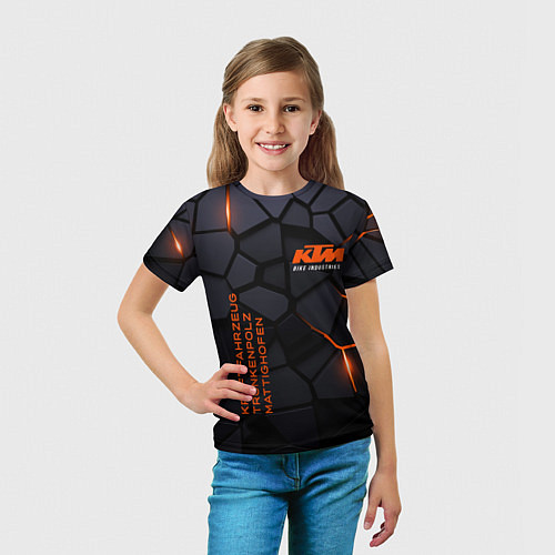 Детская футболка KTM - плиты с эффектом свечения / 3D-принт – фото 5