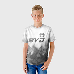 Футболка детская BYD - white gradient посередине, цвет: 3D-принт — фото 2