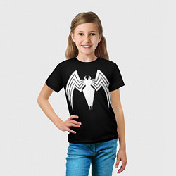 Футболка детская Venom - spider logo, цвет: 3D-принт — фото 2
