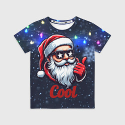 Футболка детская Cool Santa in glasses, цвет: 3D-принт