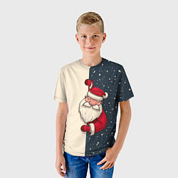 Футболка детская Дед Мороз, цвет: 3D-принт — фото 2
