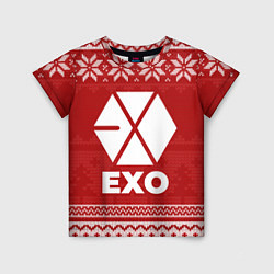 Футболка детская Новогодний Exo, цвет: 3D-принт