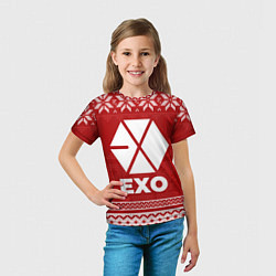 Футболка детская Новогодний Exo, цвет: 3D-принт — фото 2