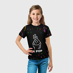 Футболка детская K Pop конфети, цвет: 3D-принт — фото 2