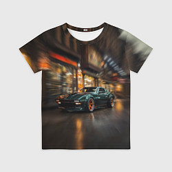 Футболка детская Спорткар с оранжевыми десками, цвет: 3D-принт
