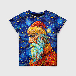 Футболка детская Santa Claus: pop-art-brut-nouveau pointillism, цвет: 3D-принт