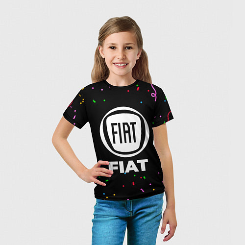 Детская футболка Fiat конфети / 3D-принт – фото 5