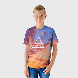 Футболка детская 30 Seconds to Mars - музыкальная группа, цвет: 3D-принт — фото 2