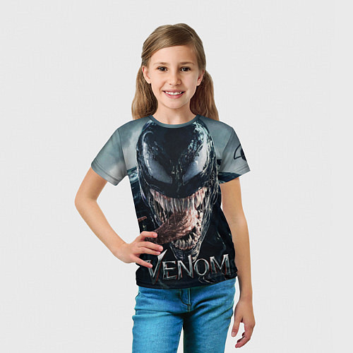 Детская футболка Venom head with tongue / 3D-принт – фото 5