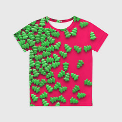 Футболка детская Веселые елочки, цвет: 3D-принт