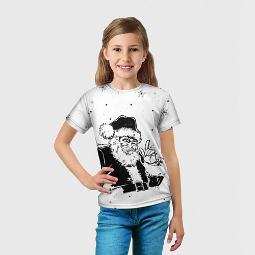 Детская футболка Дед мороз добрый / 3D-принт – фото 5