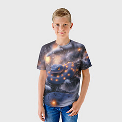 Футболка детская Темная змея в фонариках, цвет: 3D-принт — фото 2