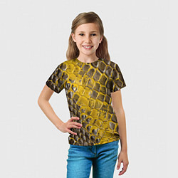 Футболка детская Красивая кожа змеи, цвет: 3D-принт — фото 2