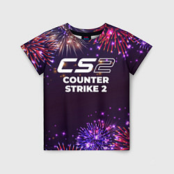 Футболка детская Праздничный Counter Strike 2, цвет: 3D-принт