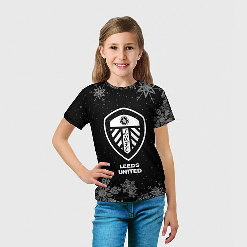 Детская футболка Снежный Leeds United / 3D-принт – фото 5