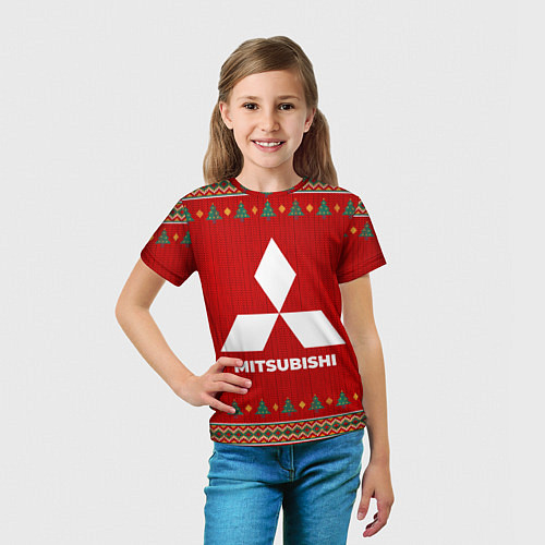 Детская футболка Mitsubishi new year / 3D-принт – фото 5