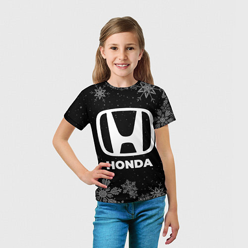 Детская футболка Снежный Honda / 3D-принт – фото 5