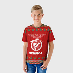 Футболка детская Benfica new year, цвет: 3D-принт — фото 2
