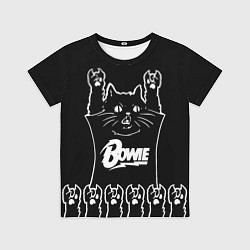 Футболка детская David Bowie: cat rock, цвет: 3D-принт