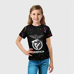 Футболка детская Benfica конфети, цвет: 3D-принт — фото 2
