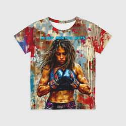 Футболка детская Девочка миксфайтер, цвет: 3D-принт