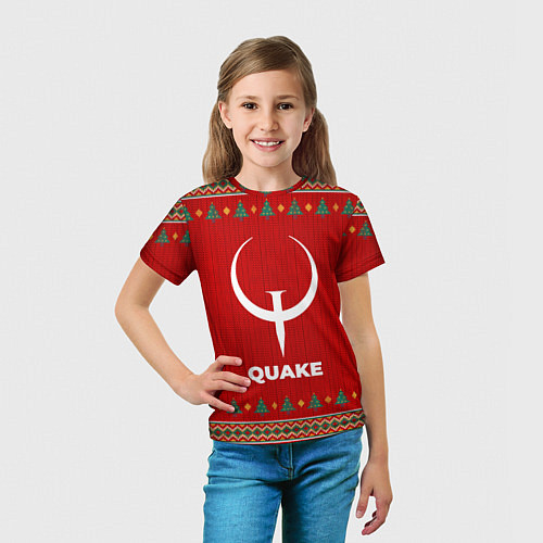 Детская футболка Quake new year / 3D-принт – фото 5