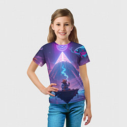 Футболка детская Психоделическая капибара, цвет: 3D-принт — фото 2