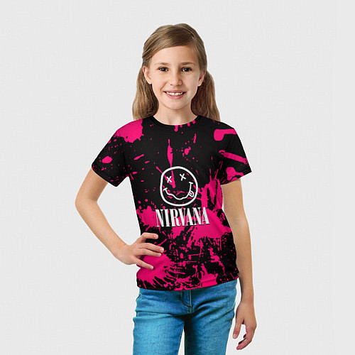 Детская футболка Nirvana pink color / 3D-принт – фото 5