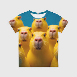 Футболка детская Желтые капибары, цвет: 3D-принт