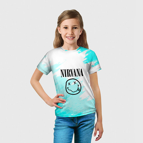 Детская футболка Nirvana rock music color / 3D-принт – фото 5