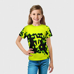 Футболка детская Doom кислотное лого краски, цвет: 3D-принт — фото 2