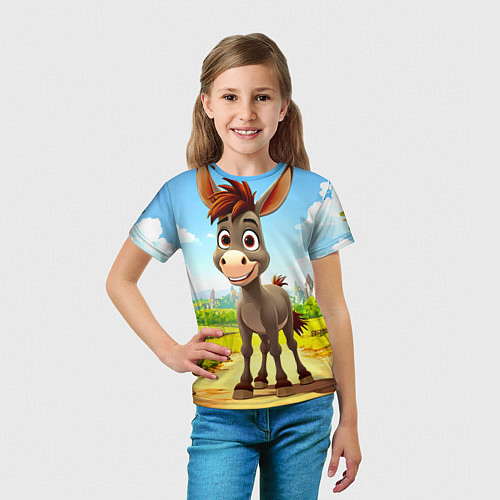 Детская футболка Ослик / 3D-принт – фото 5