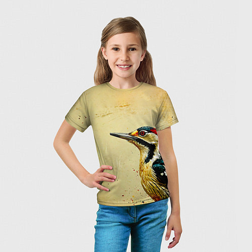 Детская футболка Большой дятел / 3D-принт – фото 5