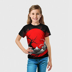 Футболка детская Природа Японии - абстракция, цвет: 3D-принт — фото 2