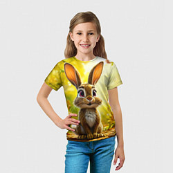 Футболка детская Зайчишка, цвет: 3D-принт — фото 2