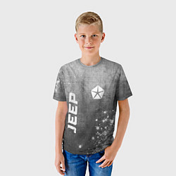 Футболка детская Jeep - grey gradient вертикально, цвет: 3D-принт — фото 2