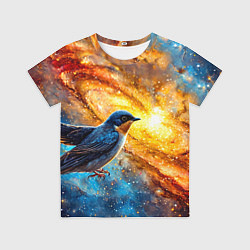 Футболка детская Ласточка в космосе, цвет: 3D-принт