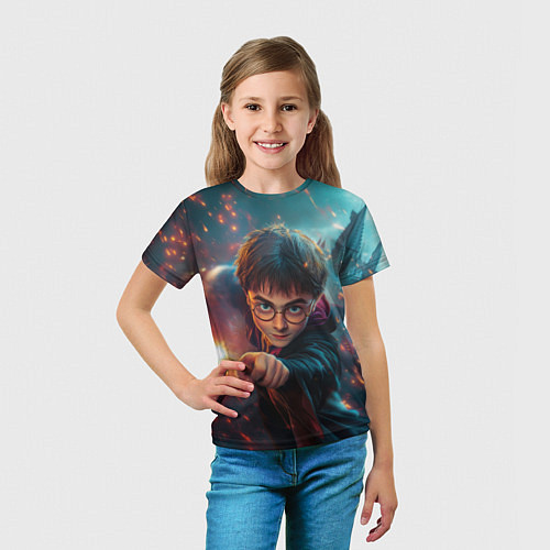 Детская футболка Гарри Поттер и магические искры / 3D-принт – фото 5