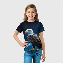 Футболка детская Орел и молния, цвет: 3D-принт — фото 2