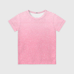 Футболка детская Полосатый розовый текстурный, цвет: 3D-принт
