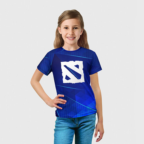 Детская футболка Dota blue poly / 3D-принт – фото 5