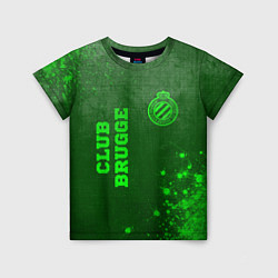 Футболка детская Club Brugge - green gradient вертикально, цвет: 3D-принт