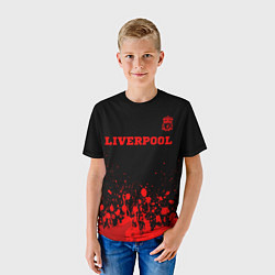 Футболка детская Liverpool - red gradient посередине, цвет: 3D-принт — фото 2