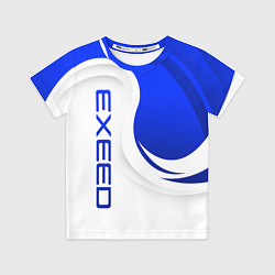 Футболка детская Exeed - синий и белый, цвет: 3D-принт