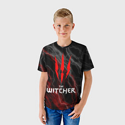 Футболка детская The witcher - геральт- молнии, цвет: 3D-принт — фото 2