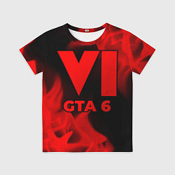 Футболка детская GTA 6 - red gradient, цвет: 3D-принт
