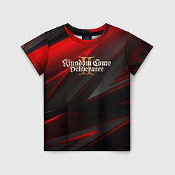 Футболка детская Kingdom Come Deliverance 2 red black, цвет: 3D-принт