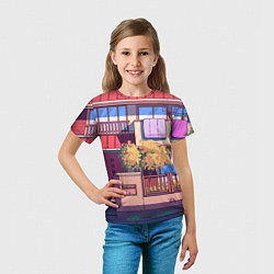Футболка детская Lo-fi японский стиль улица, цвет: 3D-принт — фото 2