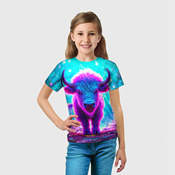 Футболка детская Белый буйвол, цвет: 3D-принт — фото 2