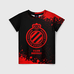 Футболка детская Club Brugge - red gradient, цвет: 3D-принт